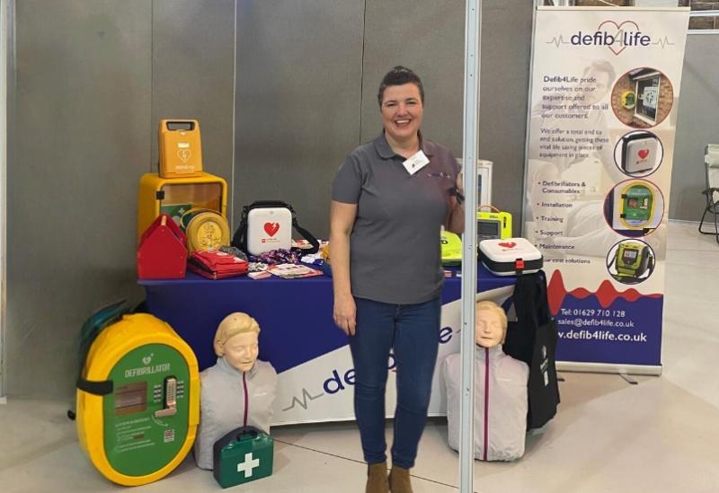 Michelle Waters and the defib equipment